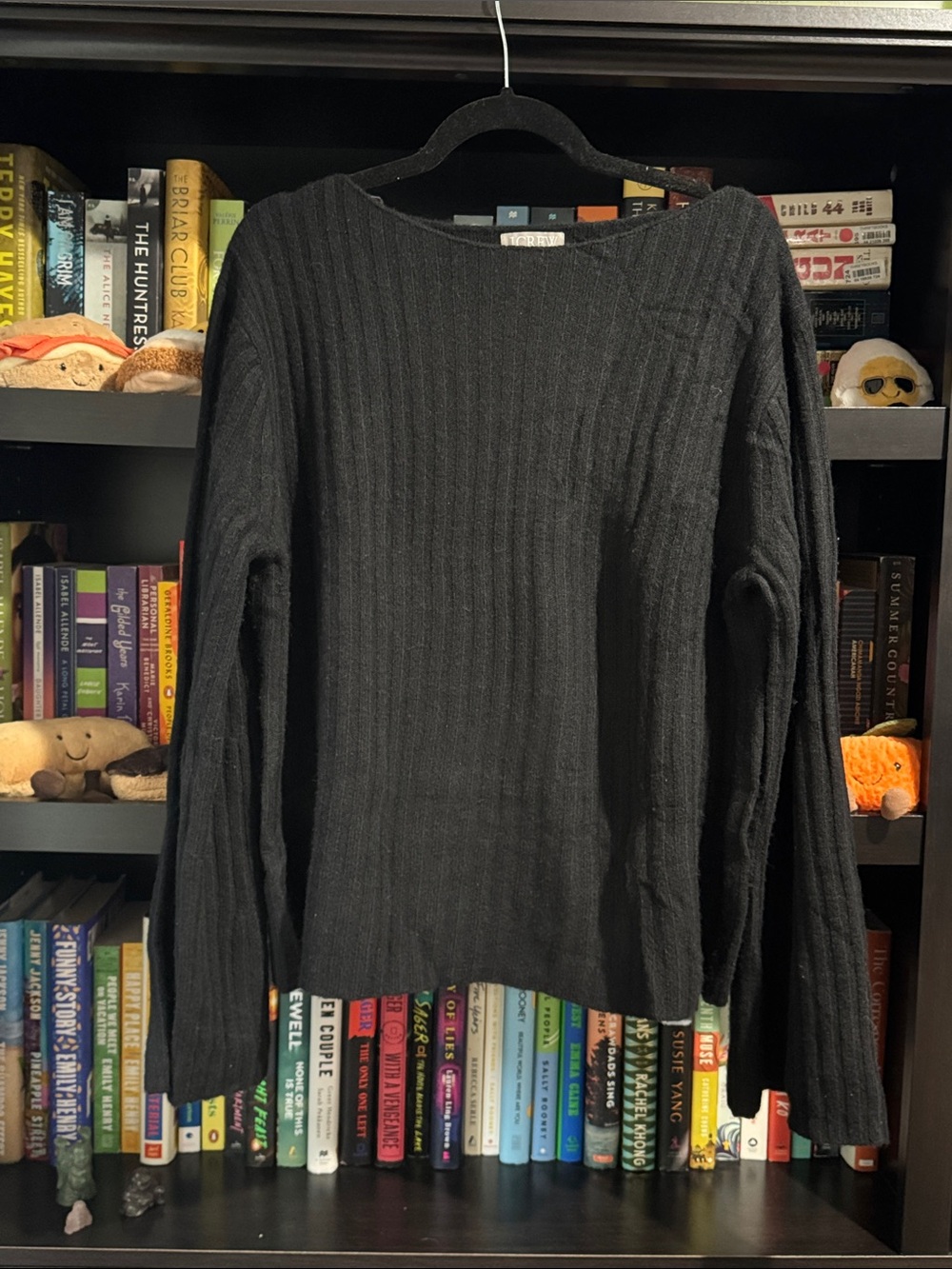 J. Crew Ribbed boatneck sweater in vintage wool